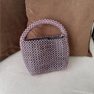 Elegant Beaded Handbag in Purple